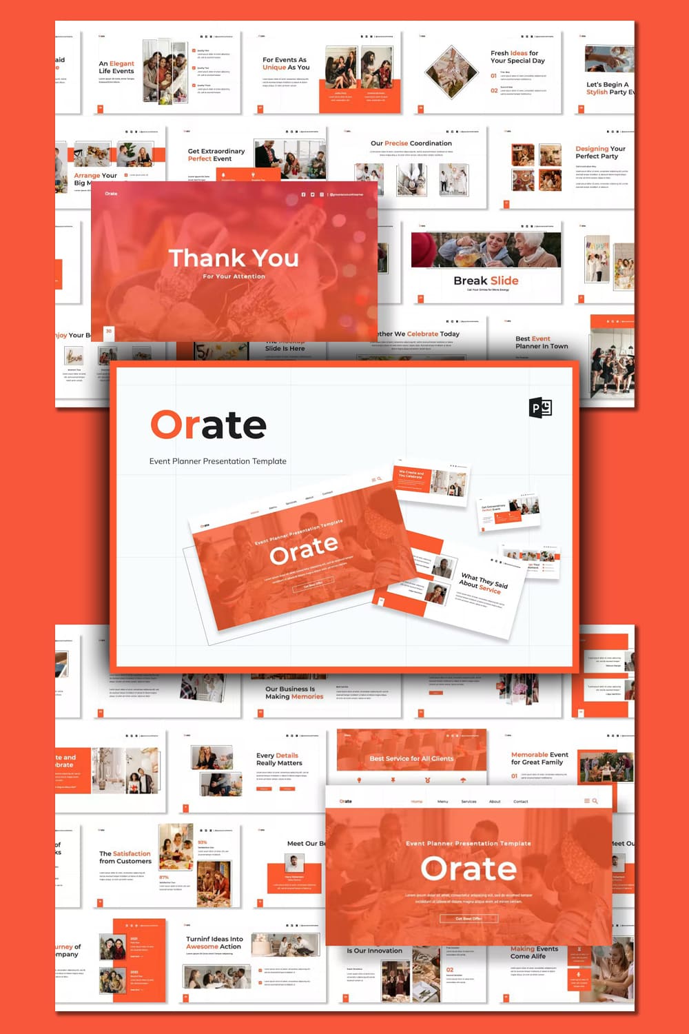Orate - Event Planner Presentation Powerpoint - Pinterest,