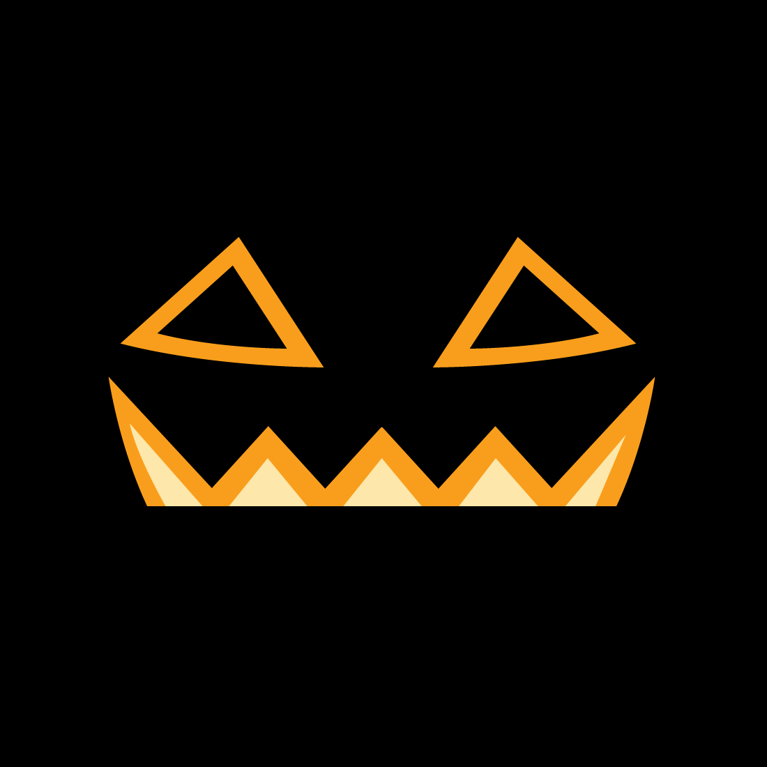 Gorgeous orange image on a black background on the theme of halloween.