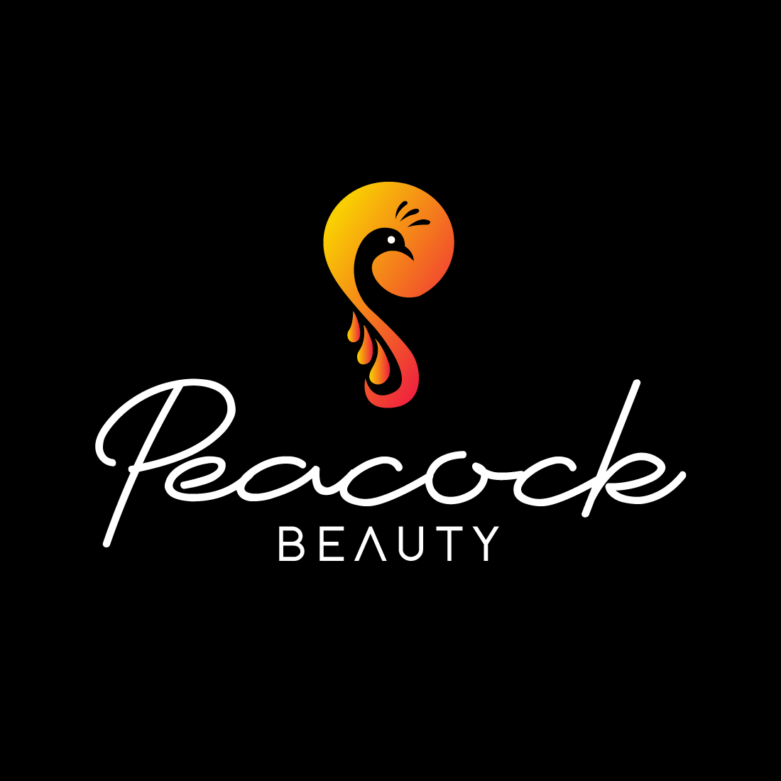 Beauty Logo Peacock Vector Template cover image.