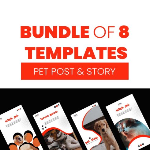 Instagram Pet Posts and Stories Templates cover image.
