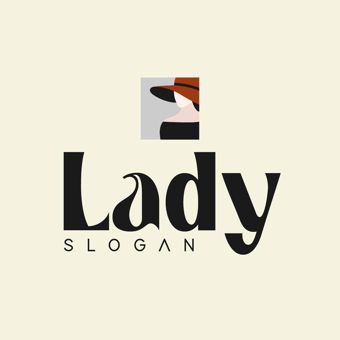 Lady logo preview on a light background.