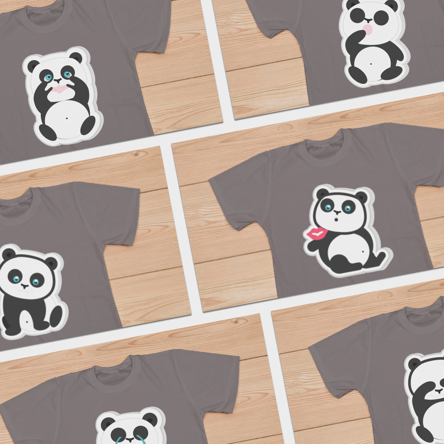 Cute Panda Bear Stroke PNG & SVG Design For T-Shirts