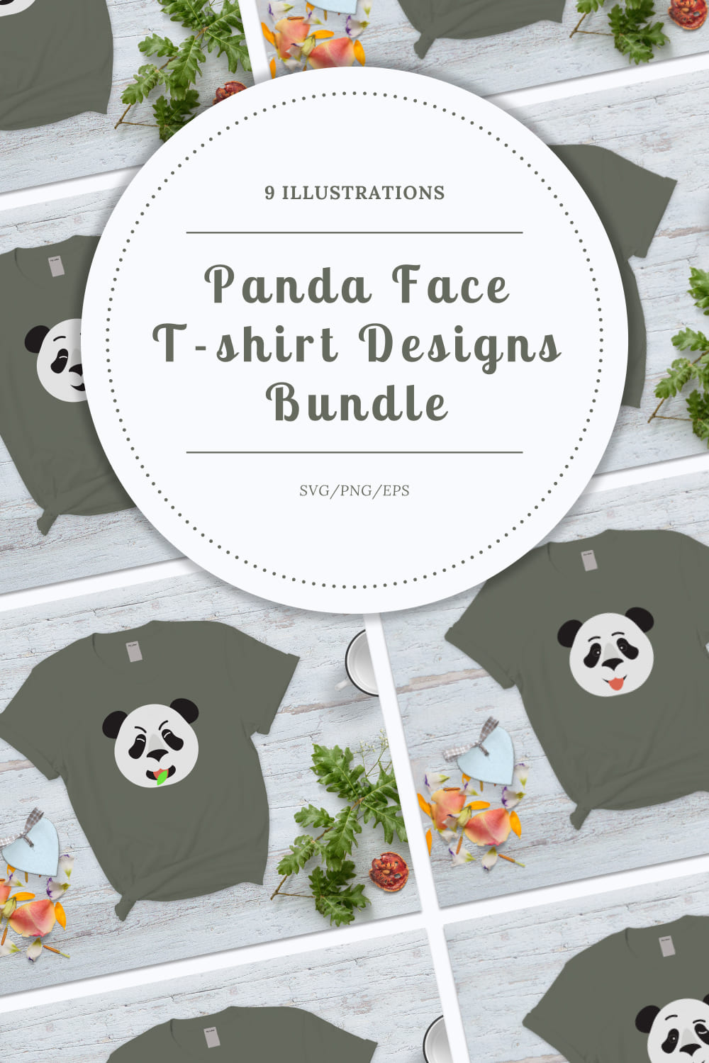 Panda Face Svg T-shirt Designs Bundle - Pinterest.