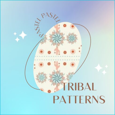 Wonderful image of a tribal pattern in pastel colors.