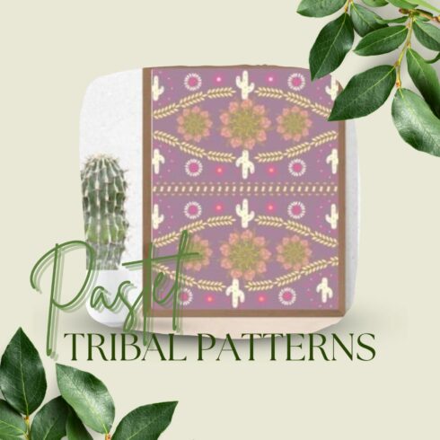 Image of an adorable tribal pattern in pastel colors.