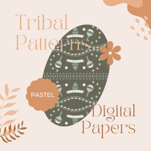 Charming image of a tribal pattern in pastel colors.