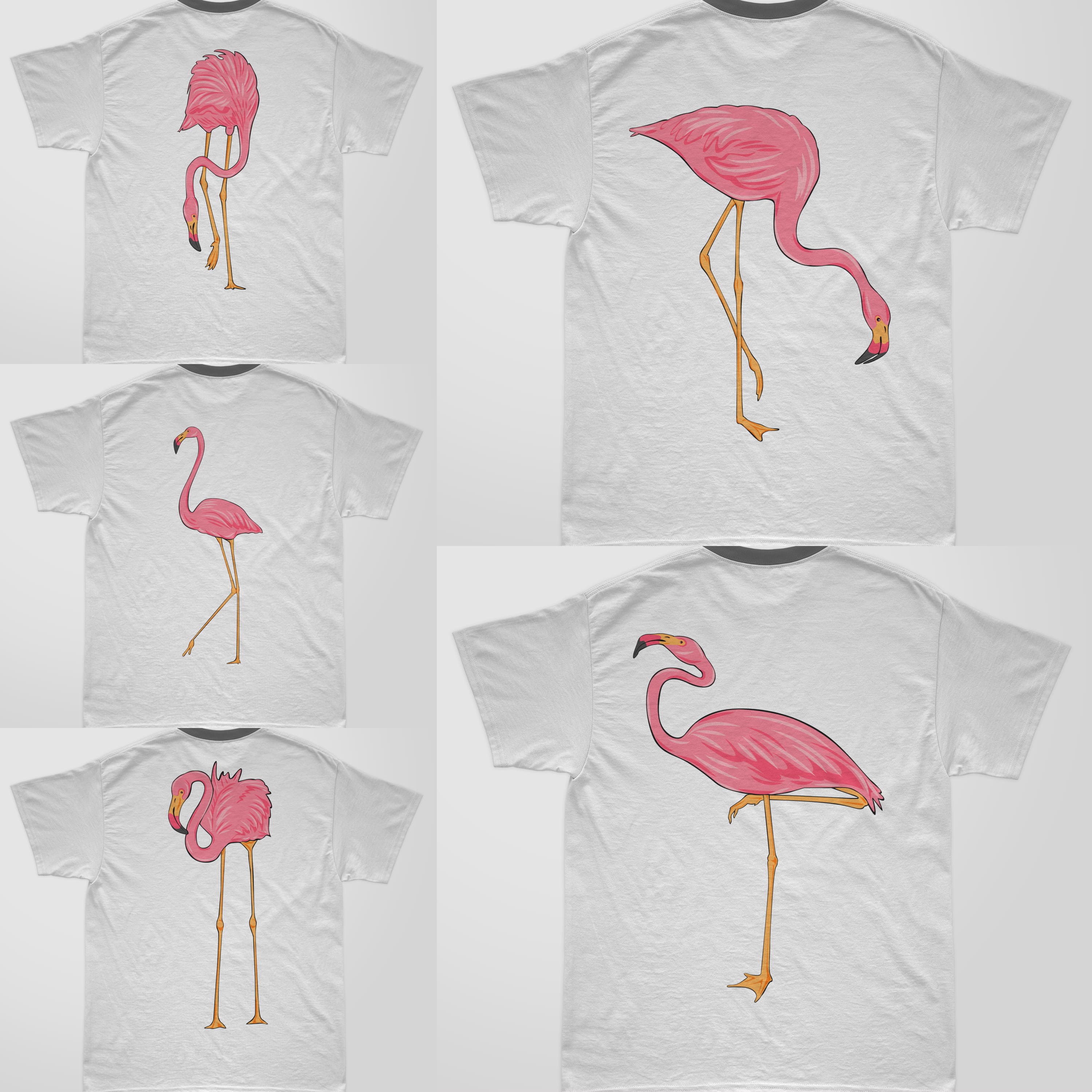 pink flamingo SVG T-shirt Designs Bundle cover.