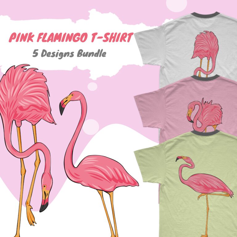 Pink Flamingo Svg T Shirt Designs Bundle Masterbundles