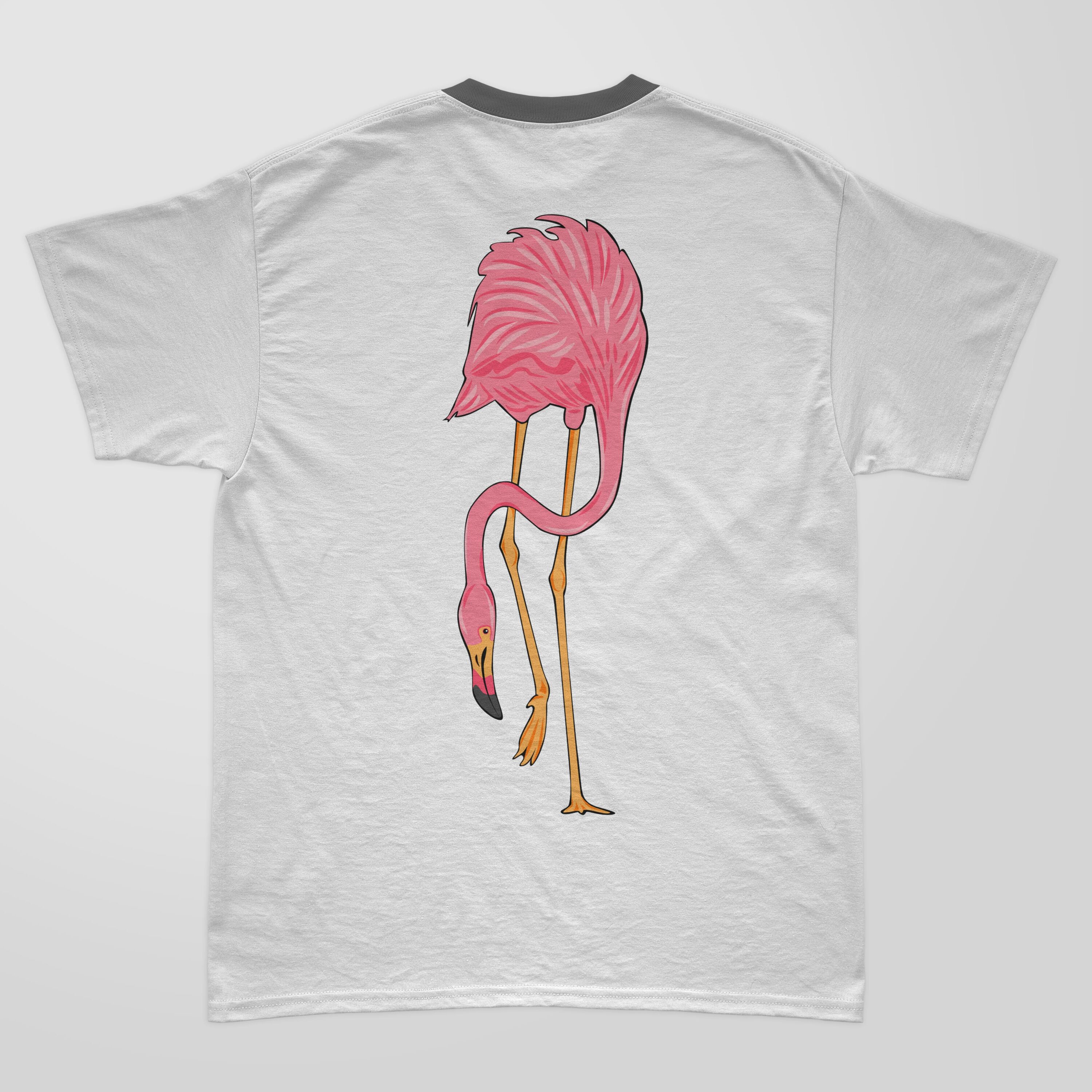 Classic t-shirt with the pink flamingo.