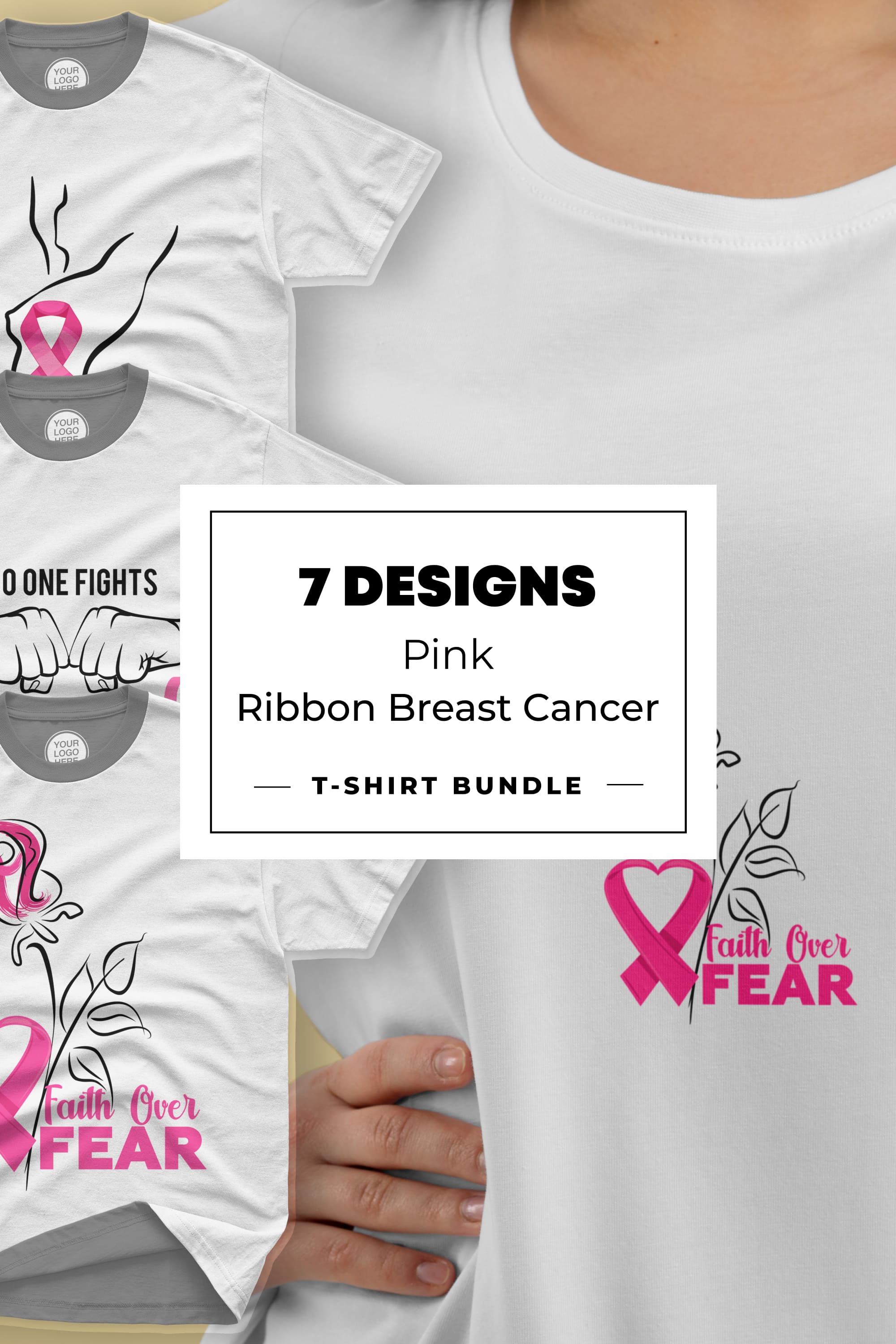 pink ribbon breast cancer t shirt designs bundle pinterest 868