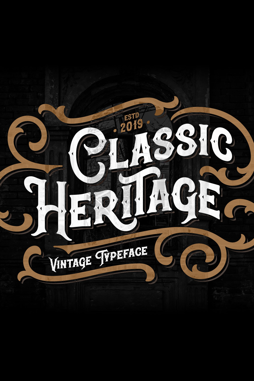 Classic Heritage Typeface Pinterest Collage image.