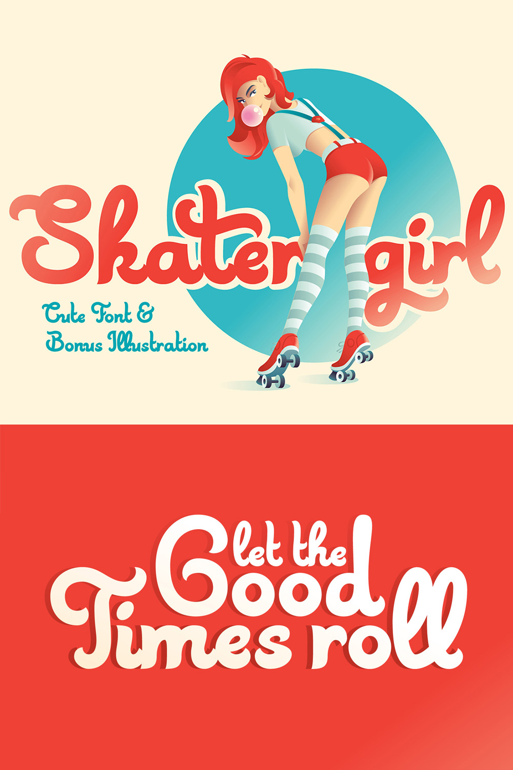 Skater Girl Script font pinterest image.