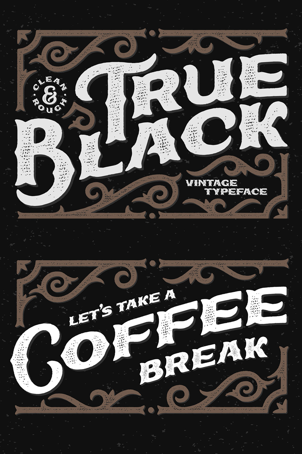 True Black Typeface Pinterest collage image.