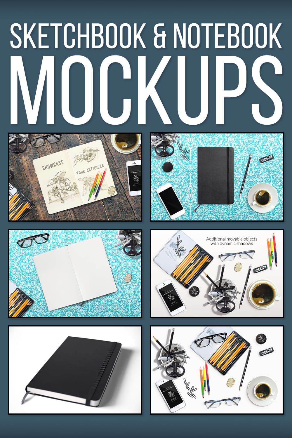 Sketchbook & Notebook Mockups - Pinterest.