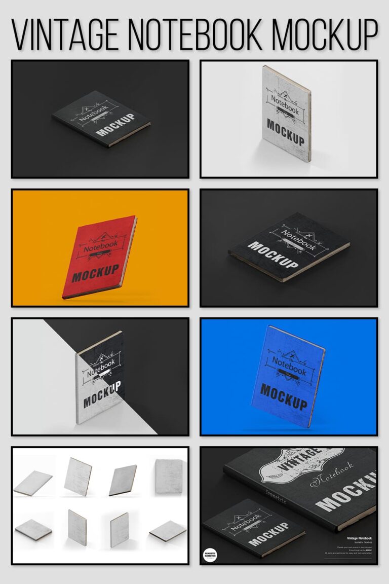 Vintage Notebook Mockup MasterBundles