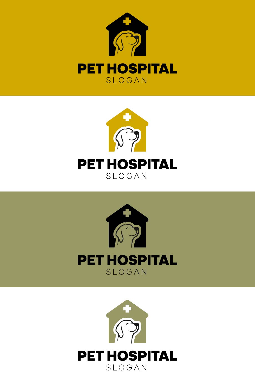 Pet Hospital Logo Vector Pinterest collage image.