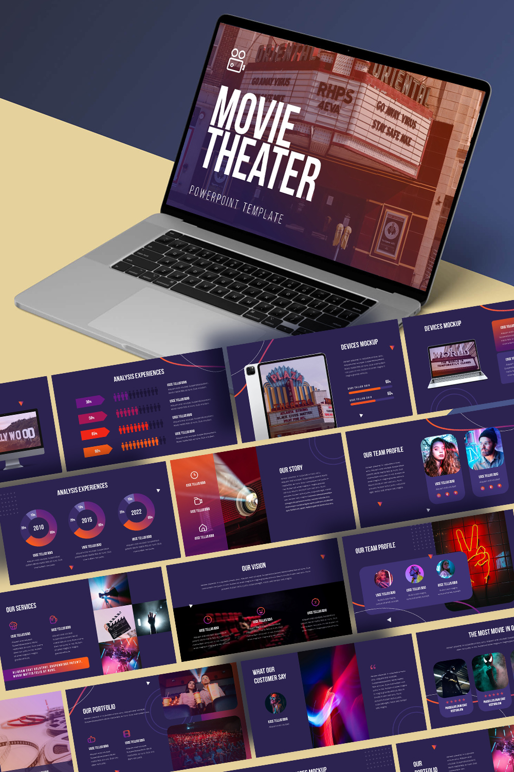 Movie Theater Powerpoint Template - Pinterest.