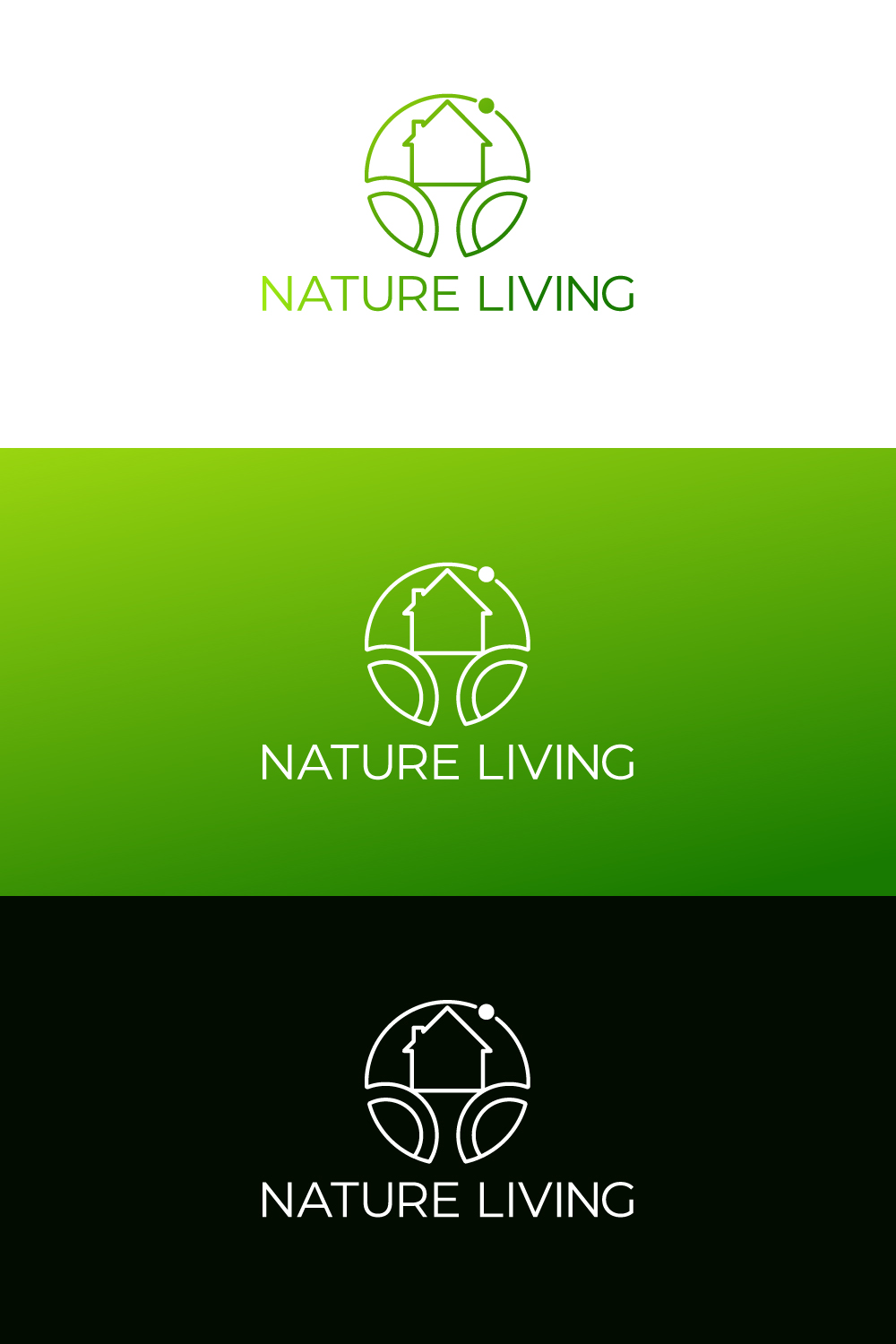 Nature Home Logo Design pinterest image.