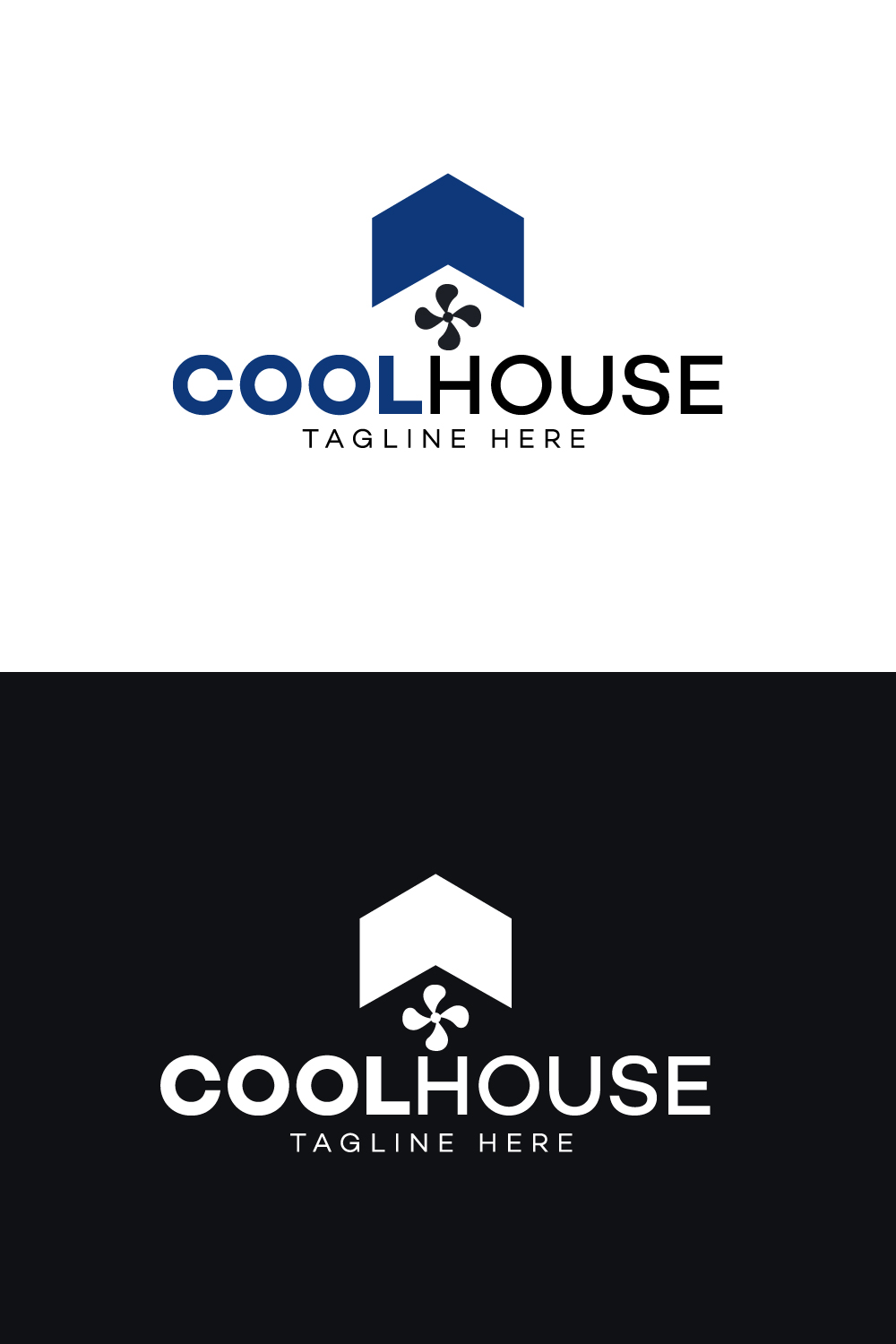 House Logo Template Pinterest collage image.