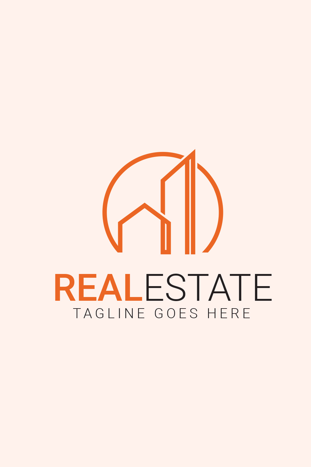 Logo Real Estate Graphics Template pinterest image.