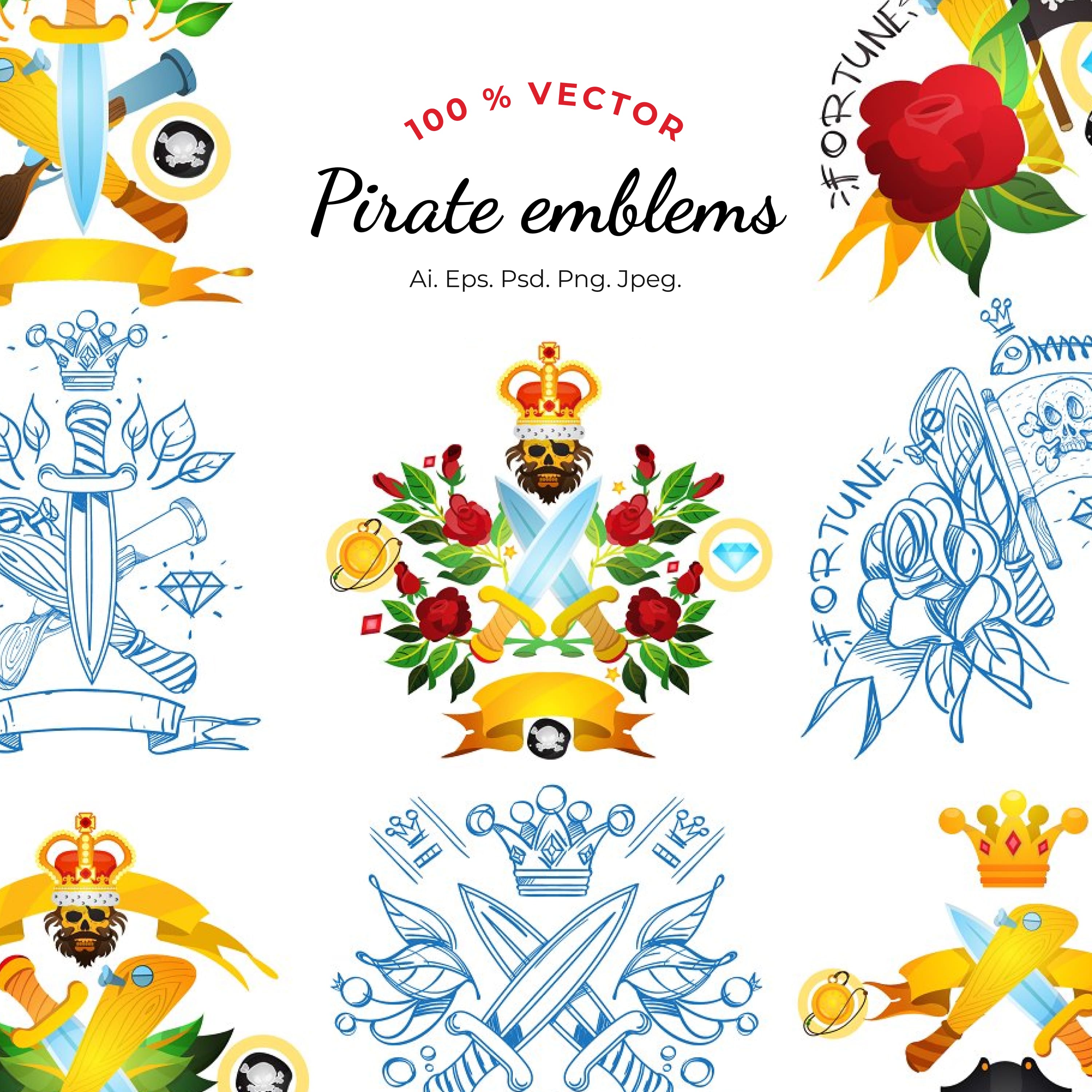 Pirate emblems.