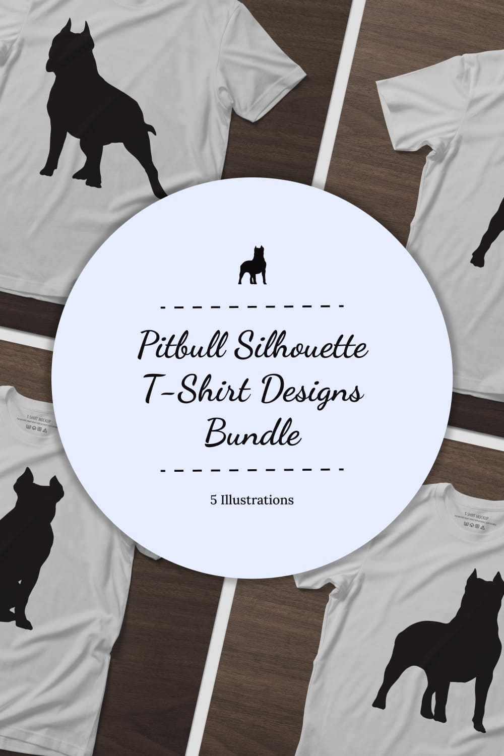 Pitbull Silhouette Svg T-shirt Designs Bundle - Pinterest.