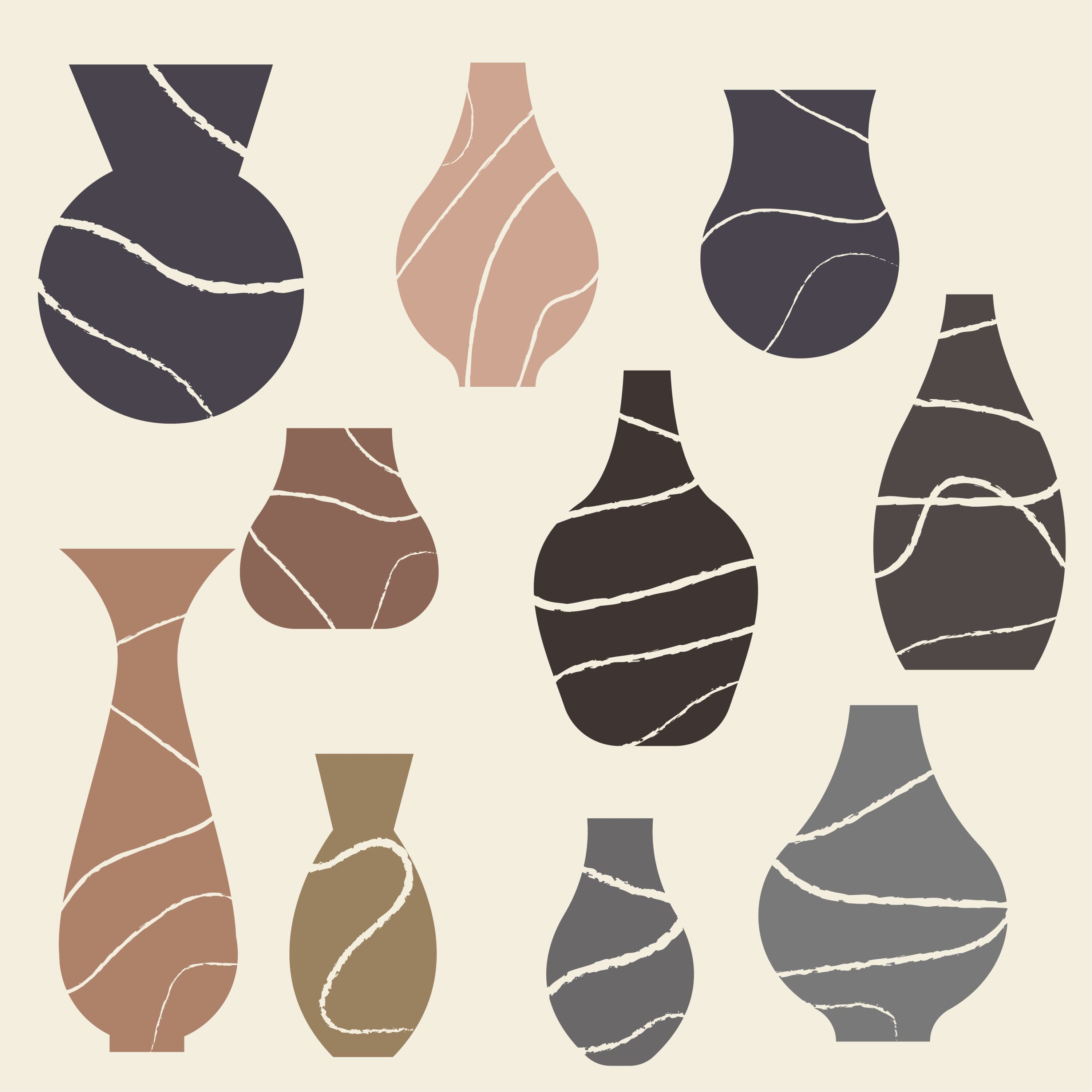 Pottery Illustrations In Different Styles Bundles preview image.