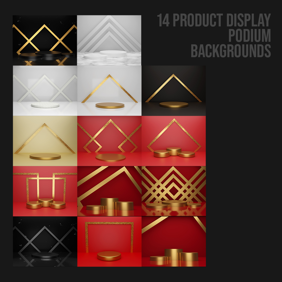 14 Product Display Podium Backgrounds preview image.