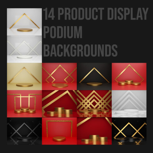 14 Product Display Podium Backgrounds cover image.