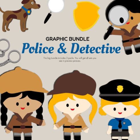 Police Officer And Detective Graphic Bundle.