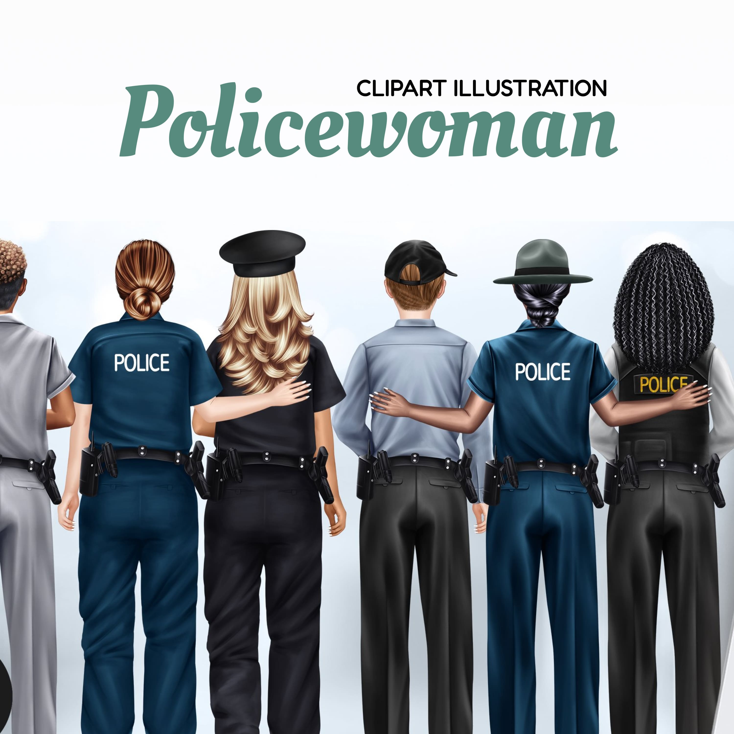 Policewoman Clip Art, Police Officers Clipart, Police PNG.