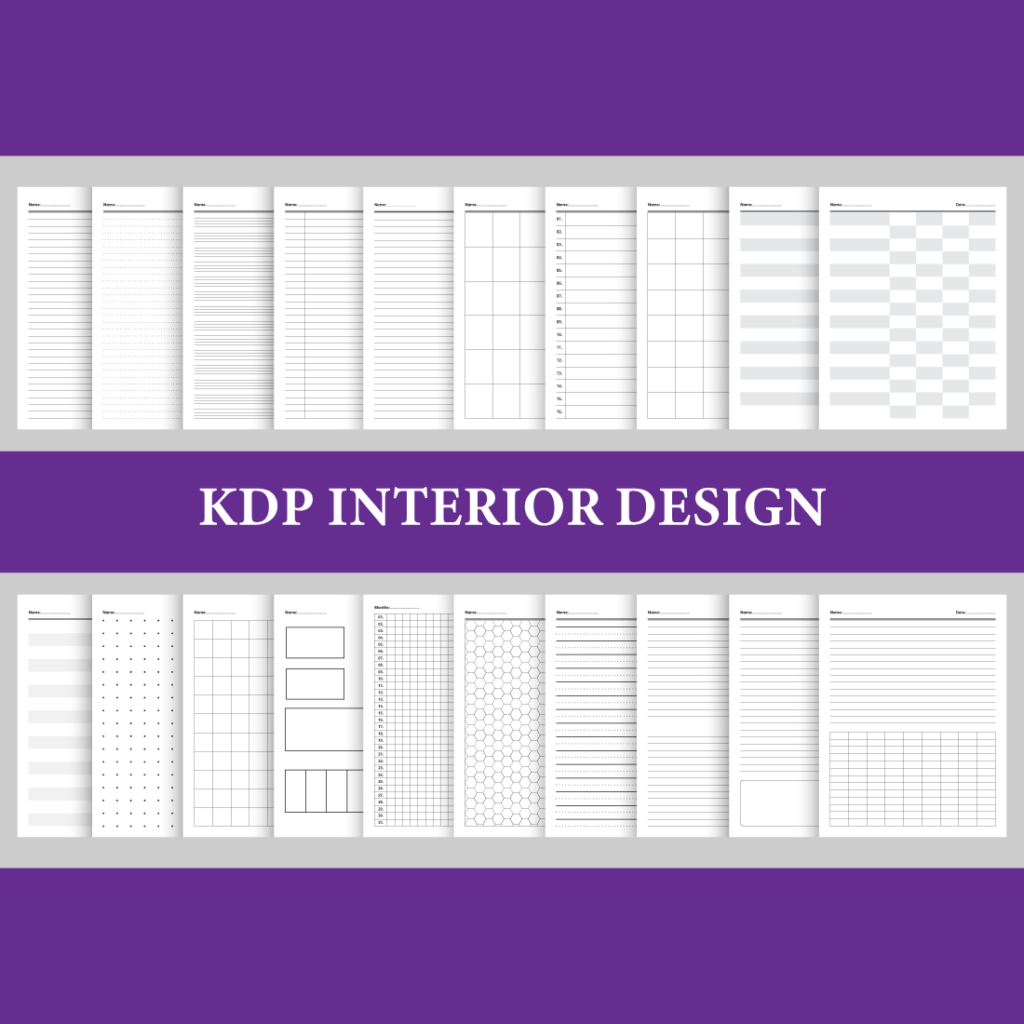 20 Printable Notebook Papers Editable KDP Interior - MasterBundles
