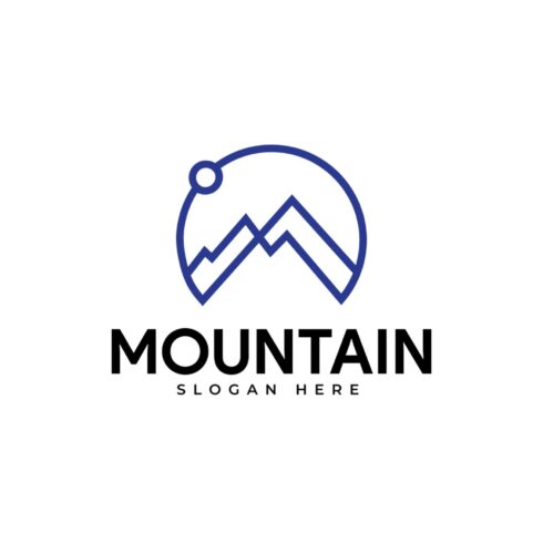 Mountain Line Art Vector Logo Design cover image.