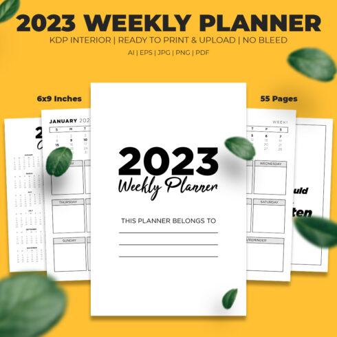 Weekly Planner KDP Interior Design cover image.
