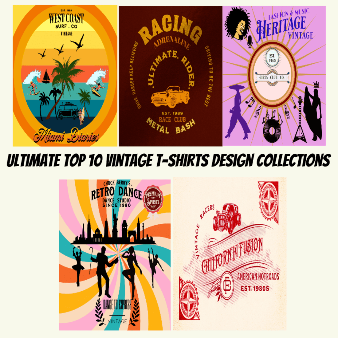 Retro t-shirts Graphics Collections cover image.