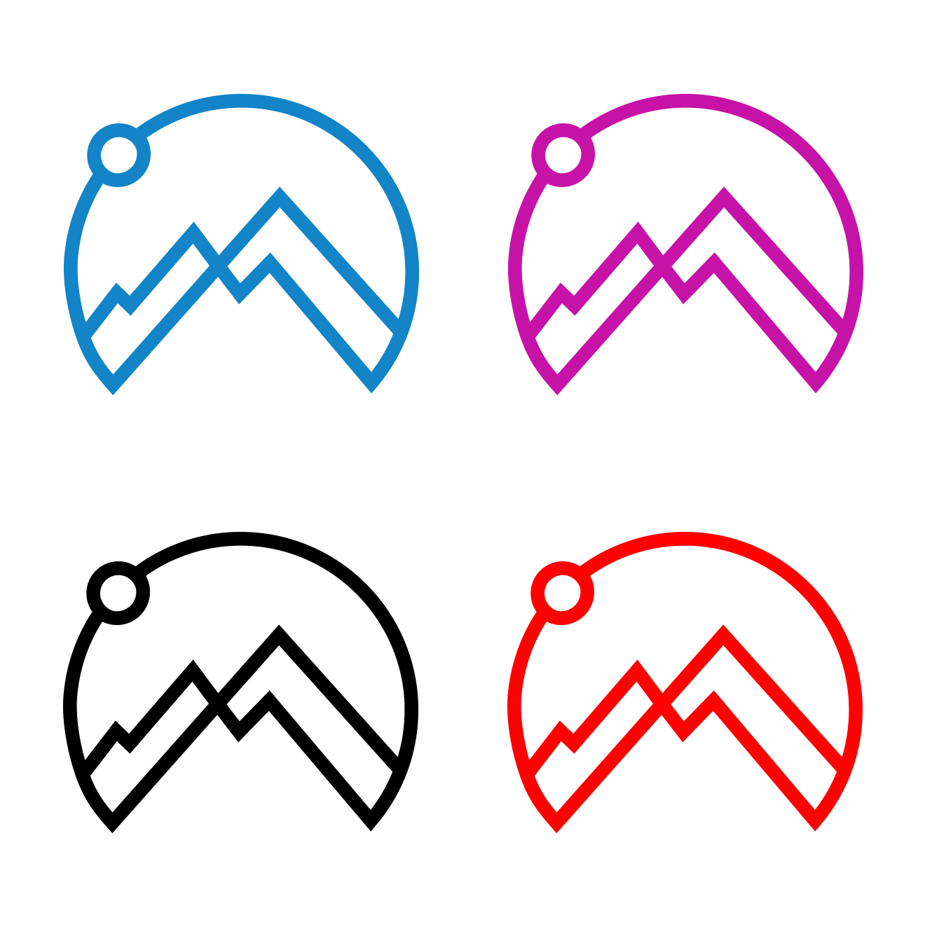 Mountain Line Art Vector Illustration Logo Design cover image.