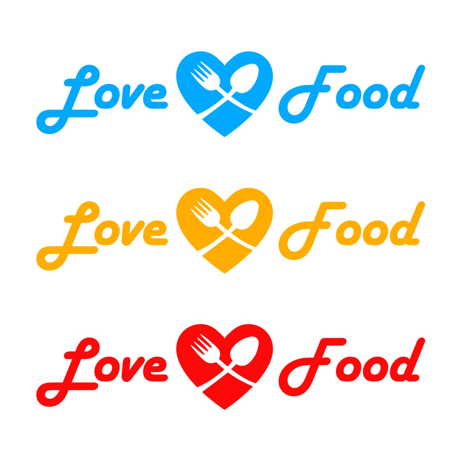 Food Love Vector Logo Design Template cover image.