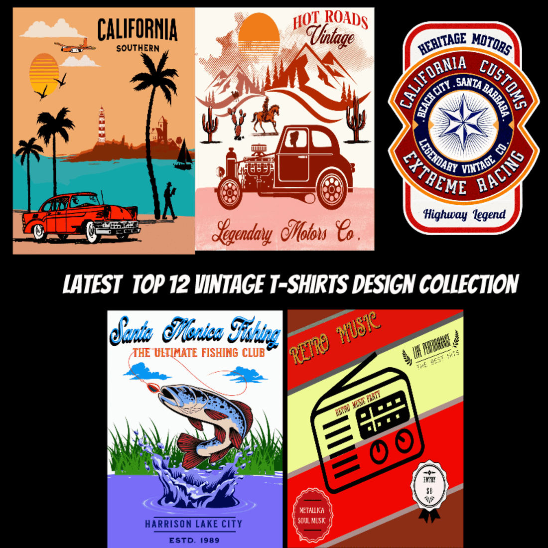 Vintage T-shirts Graphics Collection cover image.