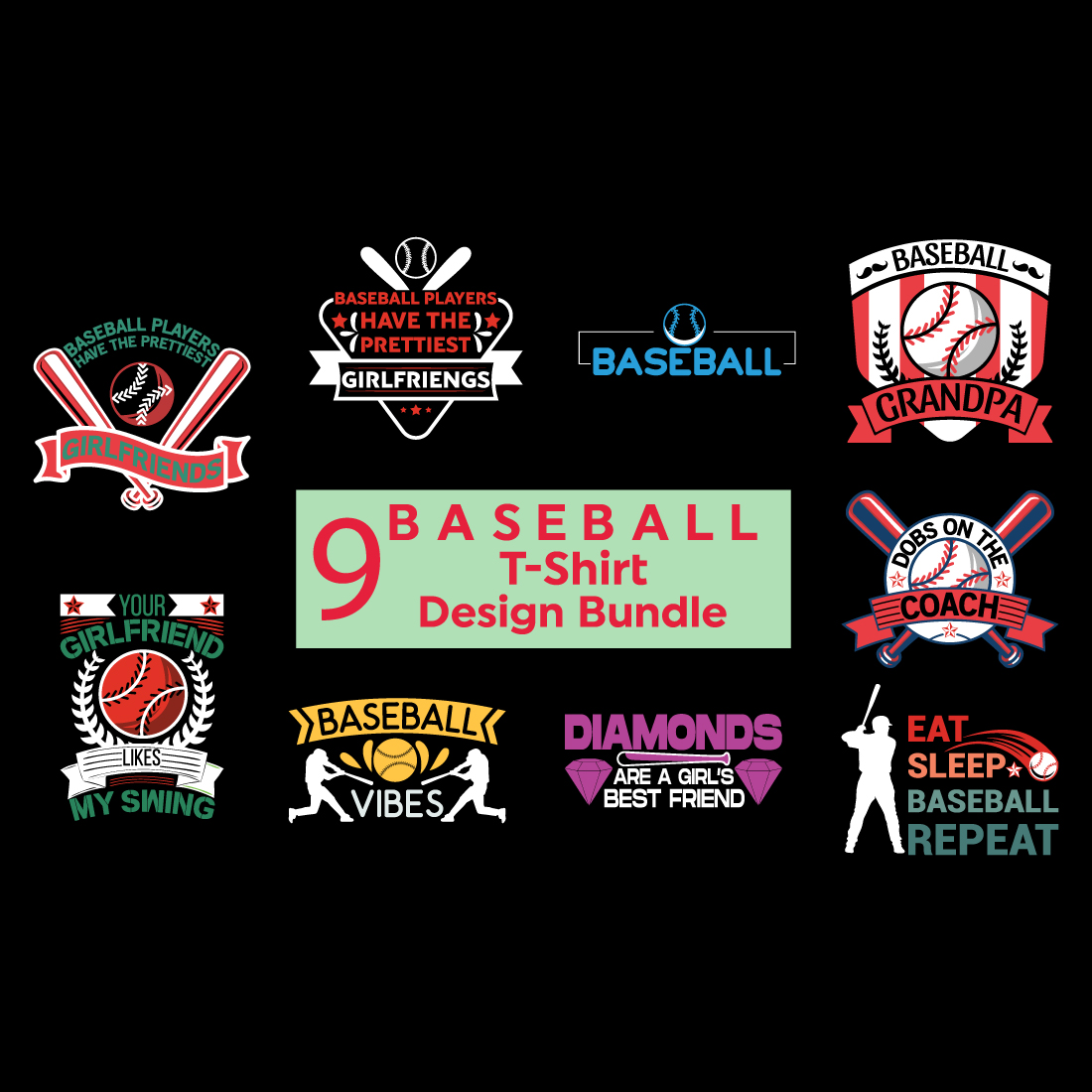 Baseball T-Shirt Design cover image.
