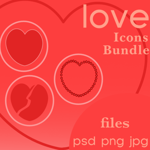 Simple Love Icons Bundle cover image.