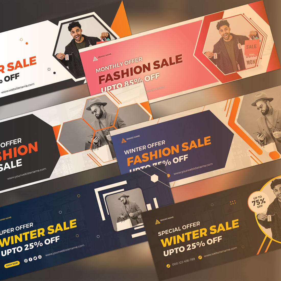 Fashion Banner Social Media Cover Templates cover image.