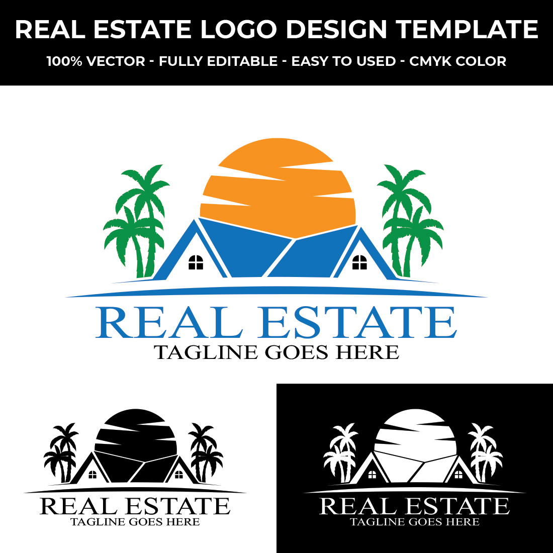 Real Estate Logo Design Template cover image.