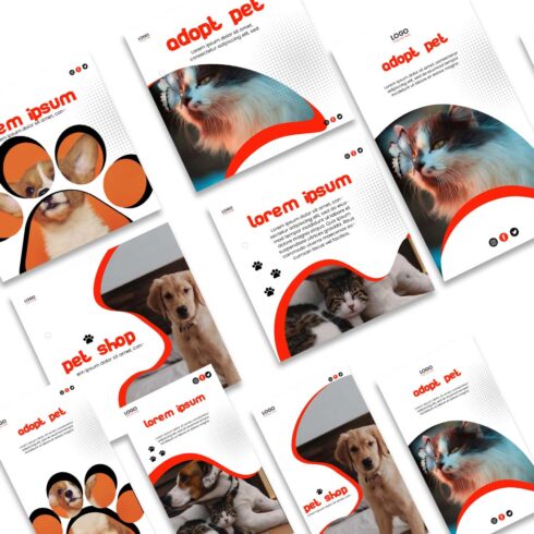 8 Animal Instagram Posts and Stories Templates - MasterBundles