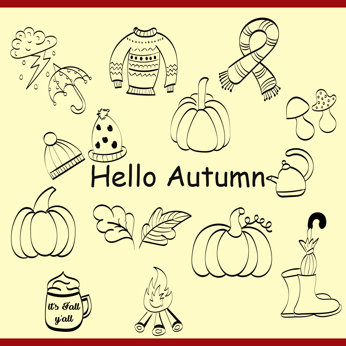 Fall Greeting Card Design cover image.