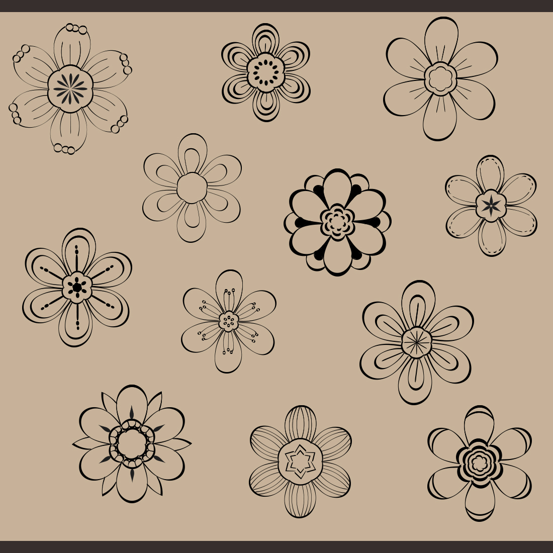Flower Art Drawing With Line-Art cover image.