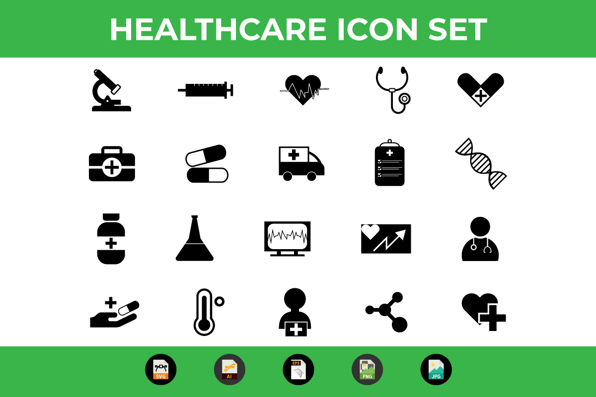 Healthcare and Medical Icons Vector and SVG - MasterBundles