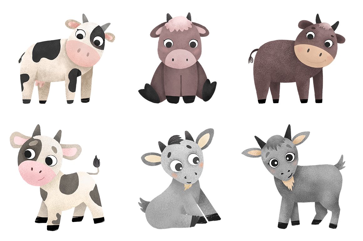 cute farm animal clip art