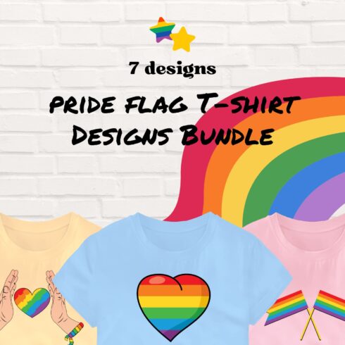 Pride Flag T-shirt Designs Bundle.