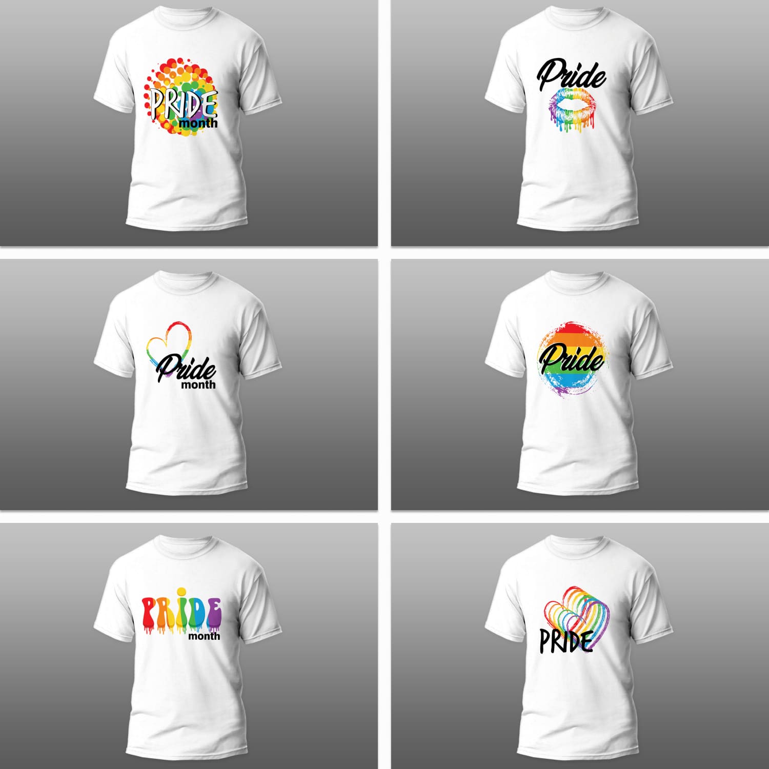 Pride T-shirt Designs Bundle Cover.