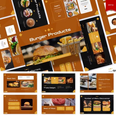 Burger Products | Powerpoint Template.